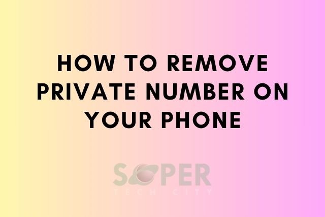 How to remove private number